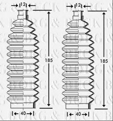 BORG & BECK bsg3128 -  Пыльник, рулевое управление